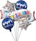 Birthday Decoration Set Colorful Happy Birthday Banner Balloon,Star and Circle Mylar Foil Balloon for Girls Boys Kids & Adults Birthday Decorations and Party Supplies 5PCS